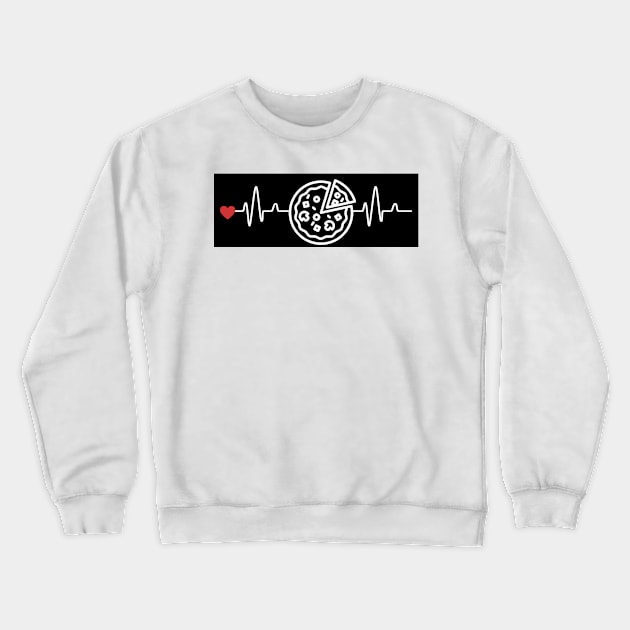 Pizza Heartbeat Crewneck Sweatshirt by Studio50Three